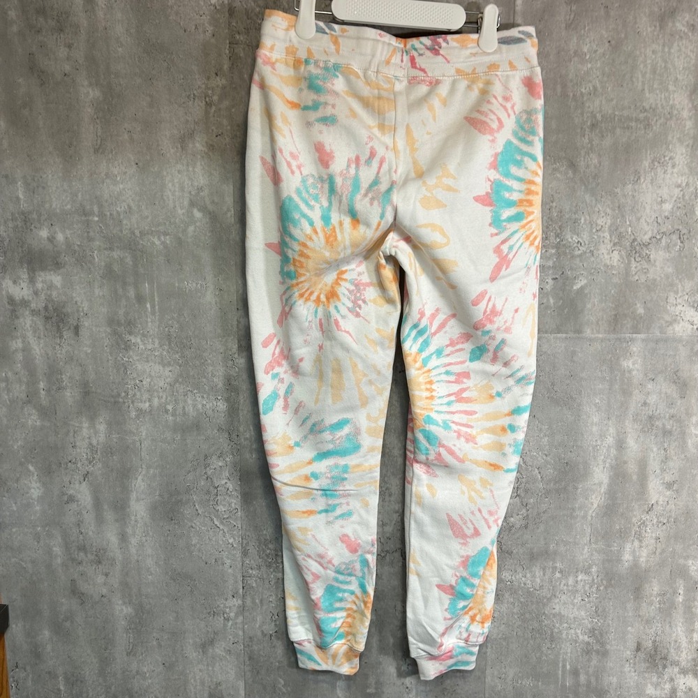 Dreamsicle Orange Bloom Tie Dye Joggers Fleece Pants Medium NWT LP5803 - Picture 3 of 7